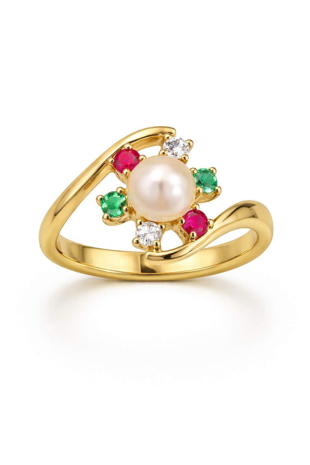 The Jewel-Set Pearl Ring