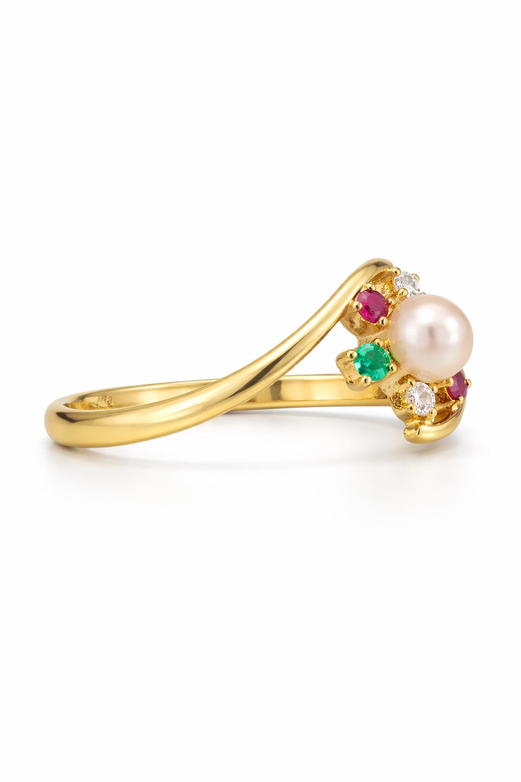 The Jewel-Set Pearl Ring